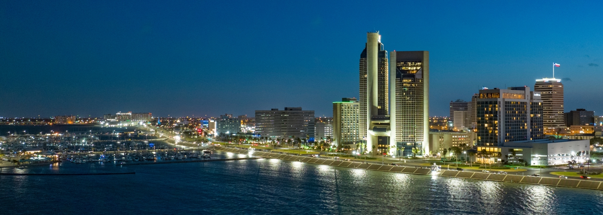 Corpus Christi skyline at night